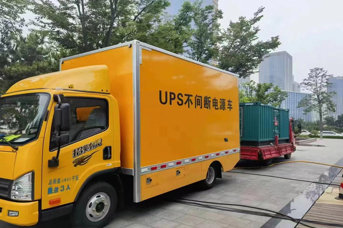 浦东发电机租赁施工现场