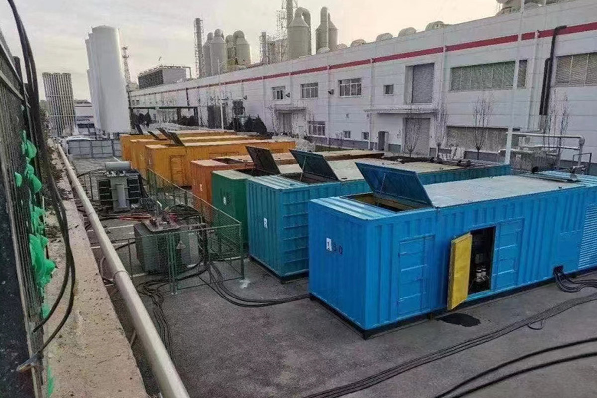 浦东发电机租赁施工现场