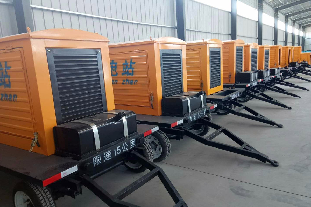 浦东发电机租赁施工现场