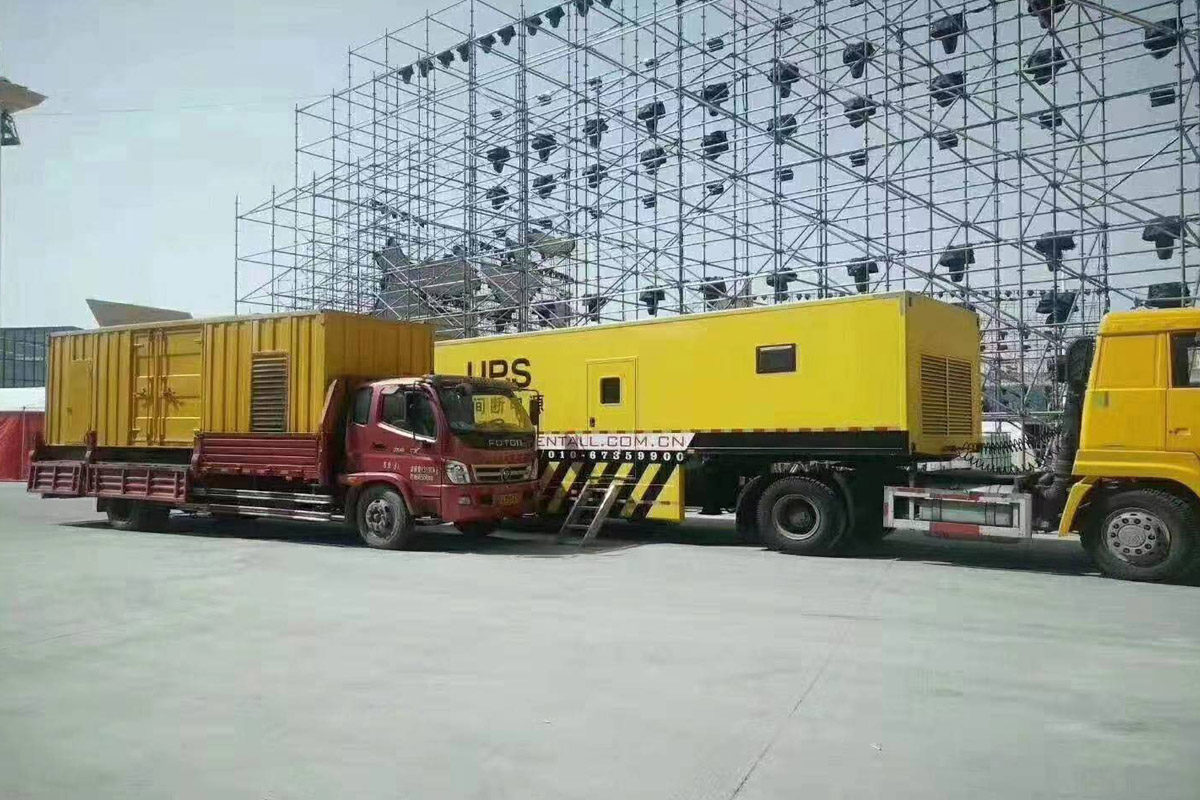 浦东发电机租赁施工现场